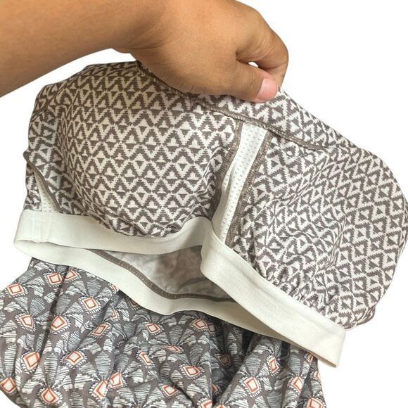 617. Prana geometic patterned athletic midi dress padded bra size small - Picture 5 of 6